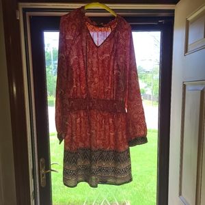 Shein Curve light weight long sleeved dress with gathered waist